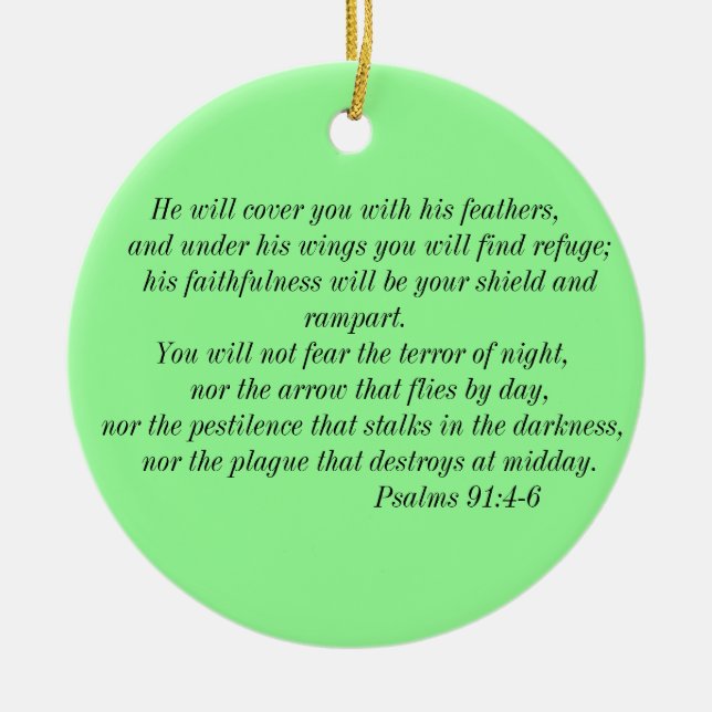 Psalms 91:4-6 Ornament (Front)