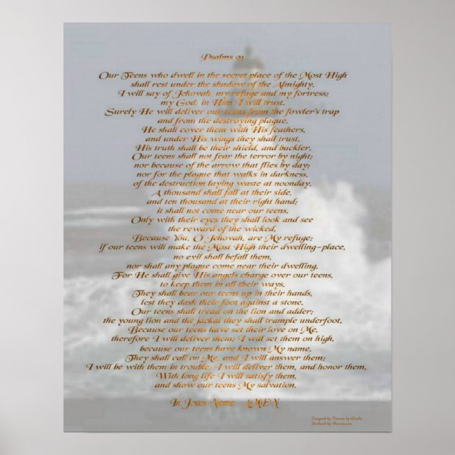 Psalms 91 poster (Front)