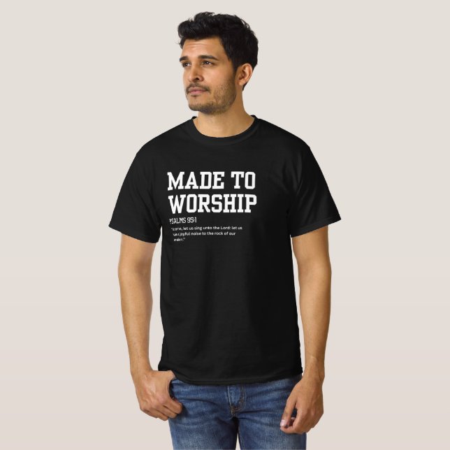 Psalms 95:1 Mens T-Shirt (Front Full)
