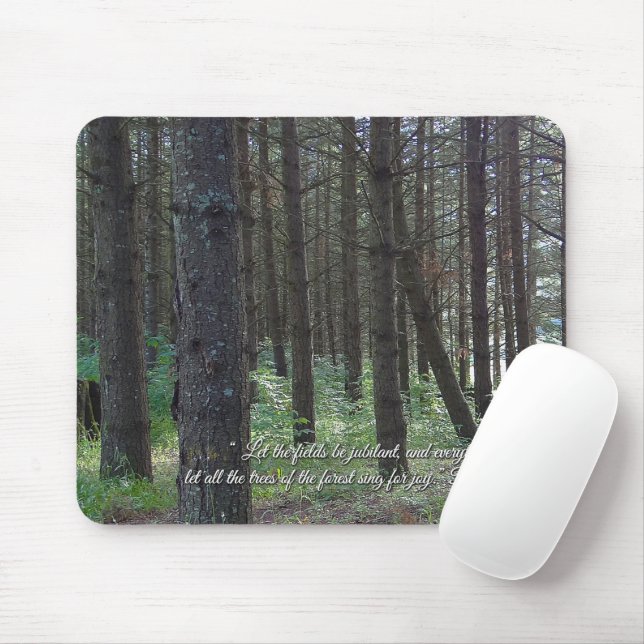 Psalms 96:12 Inspirational Mouse Pad (With Mouse)
