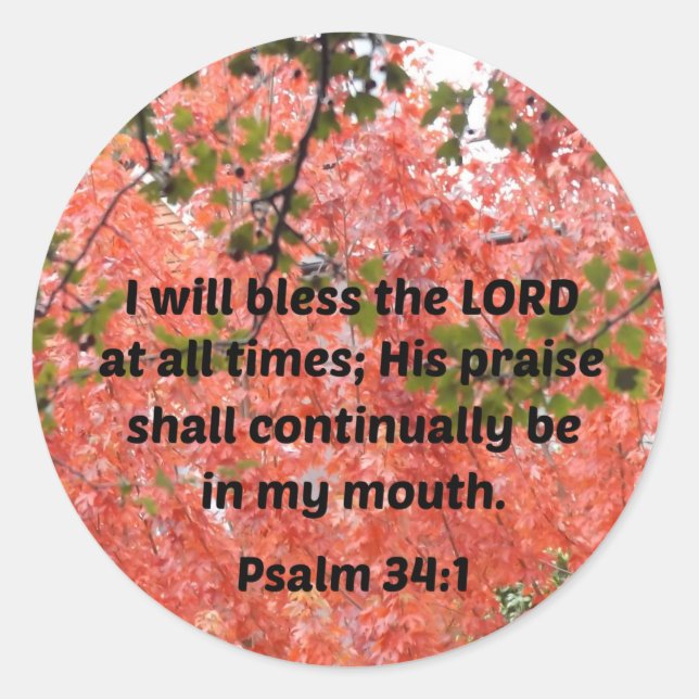 Psalms Classic Round Sticker (Front)