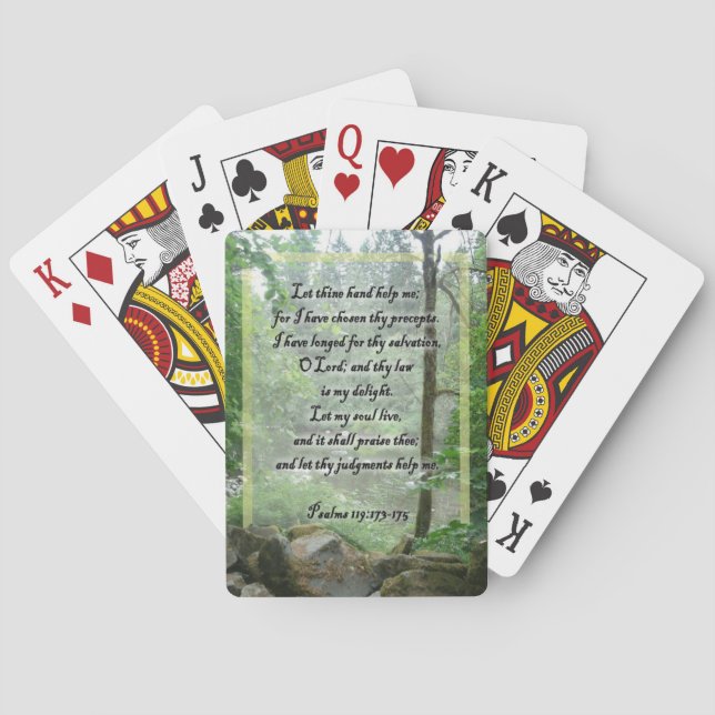 Psalms Scripture playing cards (Back)