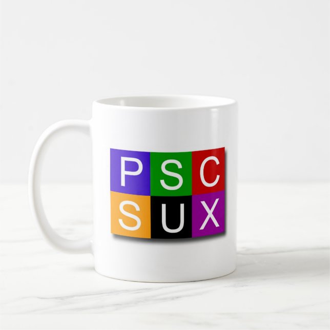 PSC SUX Classic White Mug (Left)