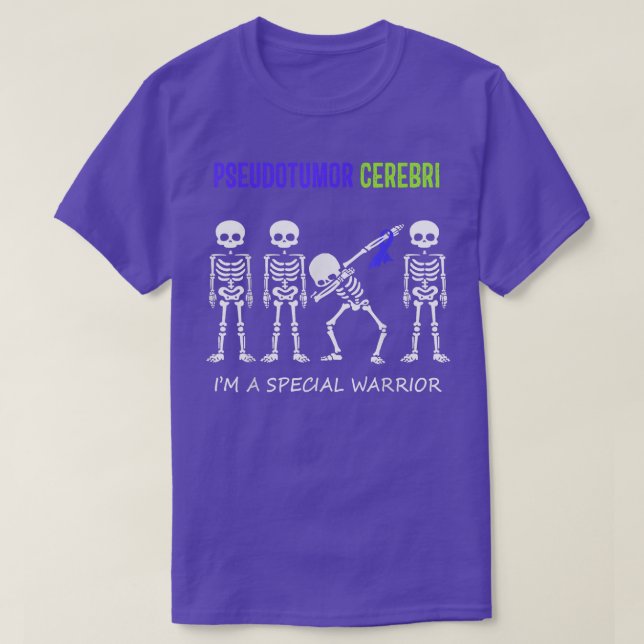 Pseudotumor Cerebri Shirt Dabbing Skeleton Special (Design Front)