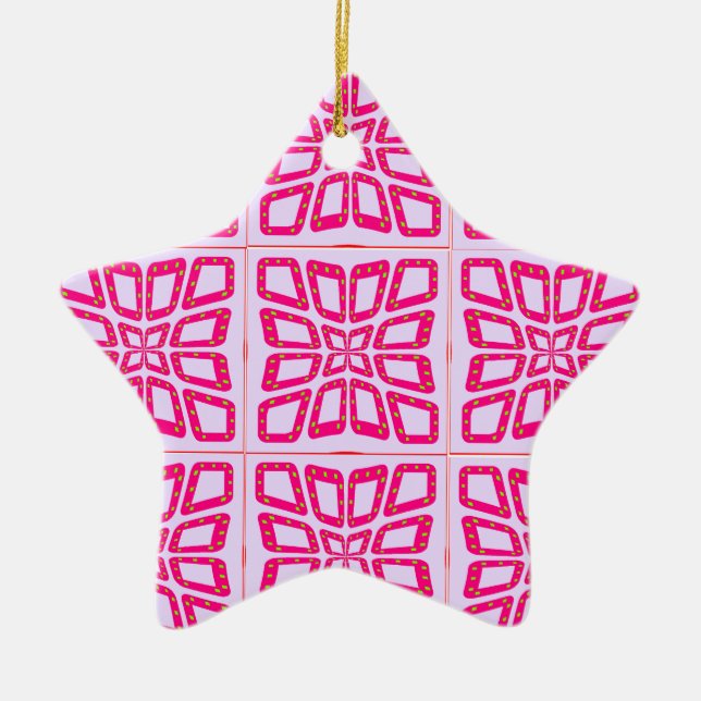PSG Dots Pinched Tiles. Ceramic Tree Decoration (Front)
