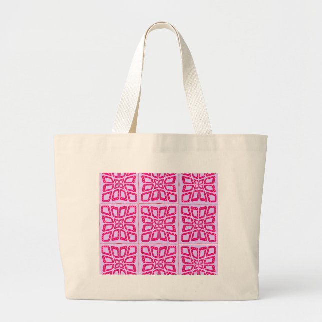 PSG Dots Pinched Tiles. Large Tote Bag (Front)