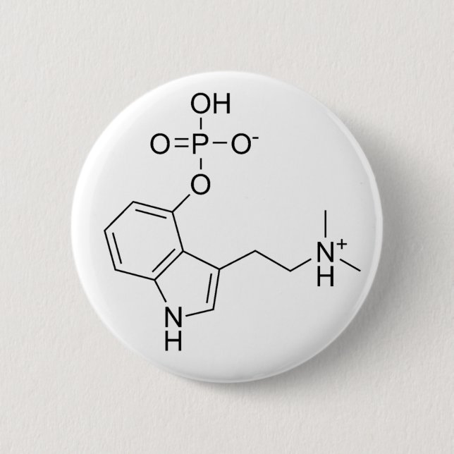 psilocybin 6 cm round badge (Front)