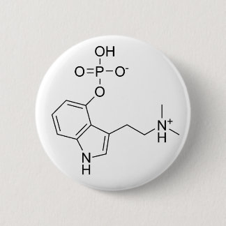 psilocybin 6 cm round badge