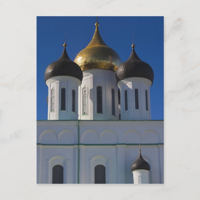 Pskov Kremlin and Trinity Cathedral Postcard (Front)