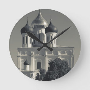 Pskov Kremlin and Trinity Cathedral Round Clock