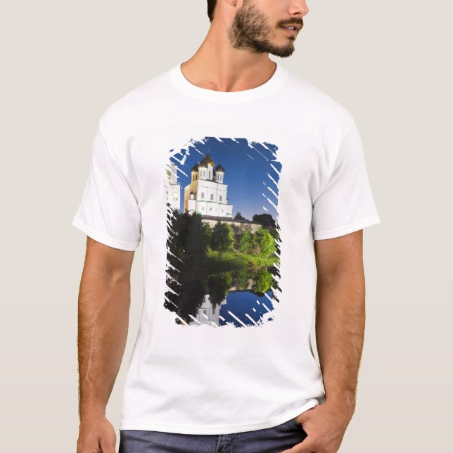 Pskov Kremlin and Trinity Cathedral T-Shirt (Front)