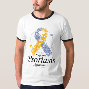 Psoriasis Ribbon of Butterflies T-Shirt
