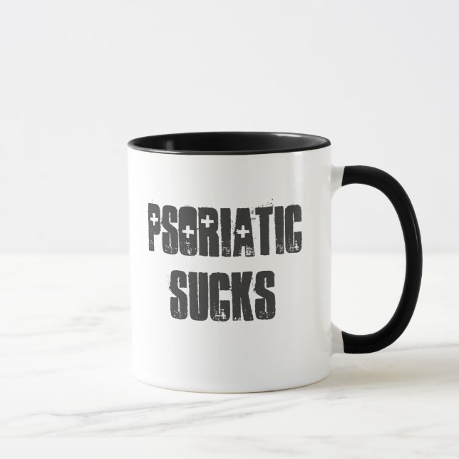 "Psoriatic Sucks" Customisable mug! Mug (Right)