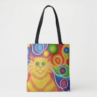 Psy-cat-delic all over tote bag