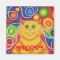Psy-cat-delic 'Groovy' fridge magnet square
