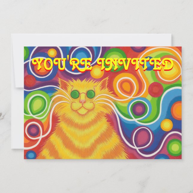 Psy-cat-delic invitation 'You're Invited' (Front)