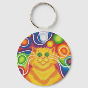 Psy-cat-delic keychain