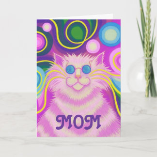 Psy-cat-delic 'MOM' 'groovy birthday' card