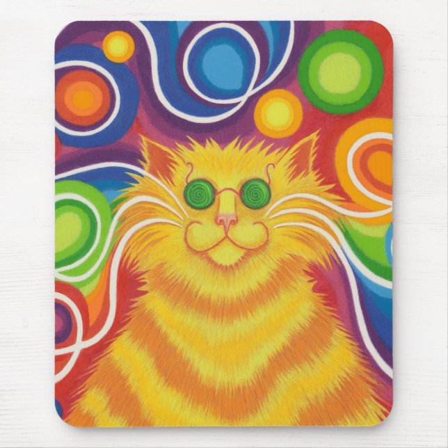 Psy-cat-delic mousepad vertical (Front)