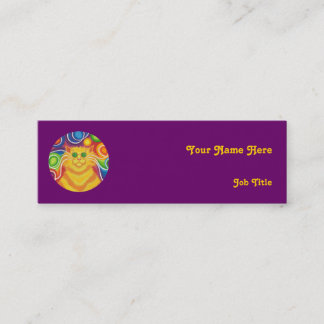 Psy-cat-delic 'name' business card skinny purple