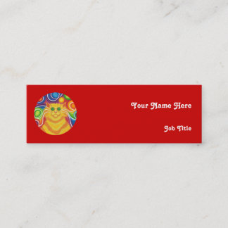 Psy-cat-delic 'name' business card skinny red