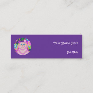 Psy-cat-delic Pink 'name' business card skinny red