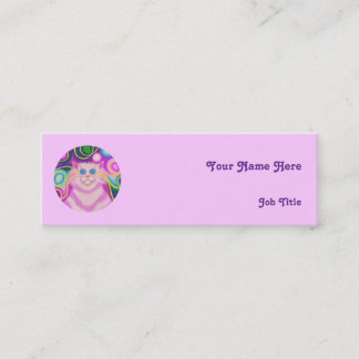 Psy-cat-delic Pink 'name' kinny pink Mini Business Card