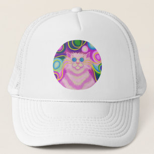 Psy-cat-delic Pink trucker hat
