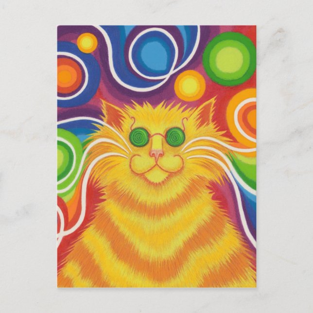 Psy-cat-delic postcard vertical (Front)