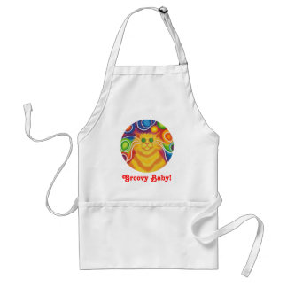 Psy-cat-delic round 'Groovy Baby' apron