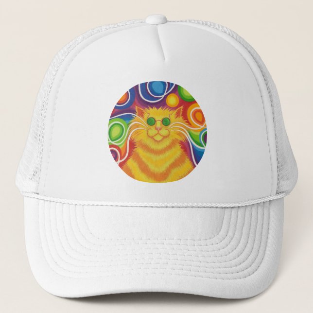 Psy-cat-delic trucker hat (Front)