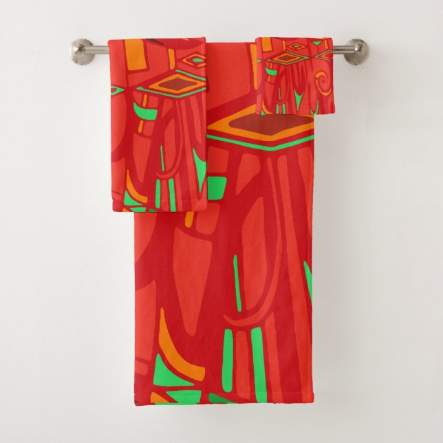 Psy wings bath towel set (Insitu)