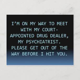 PSYCH DRUG DEALER POSTCARD
