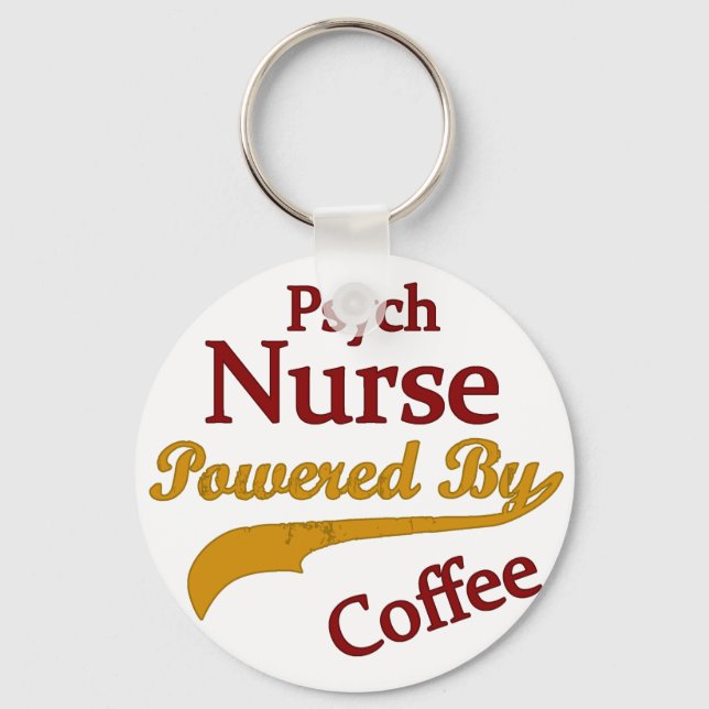 Psych Norse Powered By Coffee Key Ring (Front)