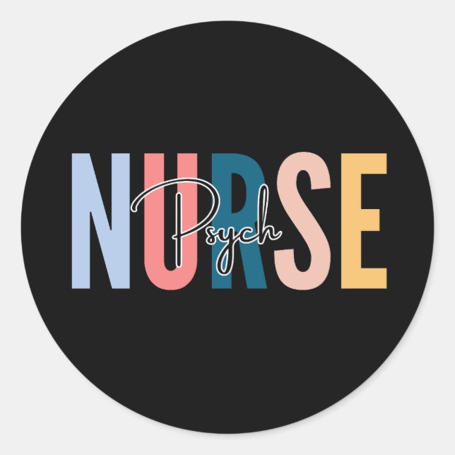 Psych Nurse Classic Round Sticker (Front)