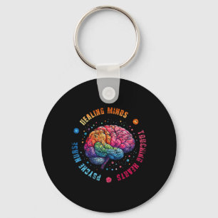 Psych Nurse Healing Minds Touching Hearts Nurses P Key Ring