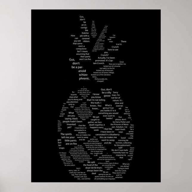 Psych Quotes Pineapple Poster (Front)