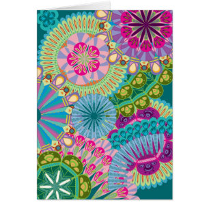 psychadelic feather flowers