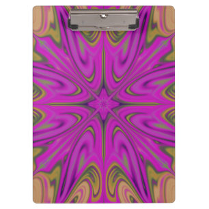 Psychadelic Liquid Colourful Abstract Purple Orang Clipboard