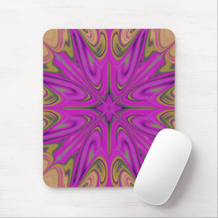 Psychadelic Liquid Colourful Abstract Purple Orang Mouse Pad