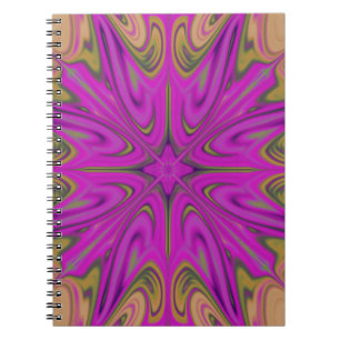 Psychadelic Liquid Colourful Abstract Purple Orang Notebook