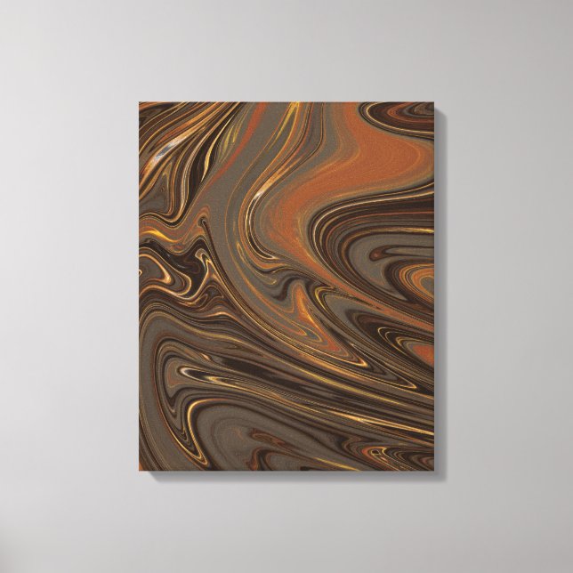 Psychadelic Marble Liquid Art Paint Canvas Print (Front)