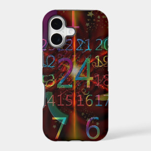 Psychadelic numbers pattern, mesmerising design