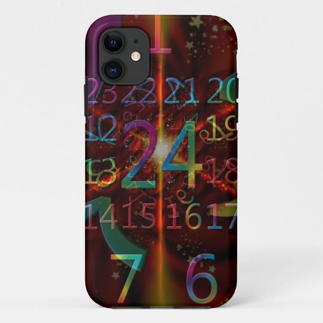 Psychadelic numbers pattern, mesmerising design Case-Mate iPhone case (Back)