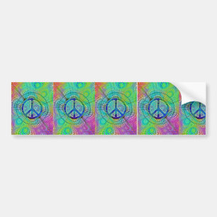 Psychadelic Peace Sign Bumper Sticker