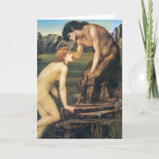 "Psyche and Pan", by Edward Burne-Jones Card (Front)