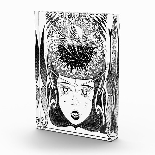 Psyche Line Illustration Acrylic Block (Right)