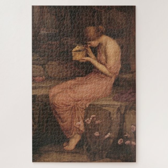 Psyche Opening the Golden Box by J W Waterhouse Jigsaw Puzzle (Vertical)