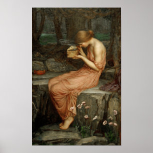 Psyche Opening the Golden Box Waterhouse Poster