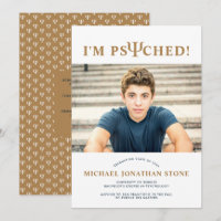 Psyched ψ Psychology Graduation Invitation